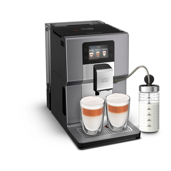 Cafetera Krups completamente automática INTUITION PREFERENCE +, plateado / gris, EA875E