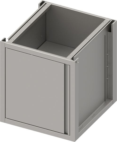 Caja de armario bajo de acero inoxidable Stalgast versión 2.0 con puerta batiente, construcción de base 600x640x660 mm, BX06651F