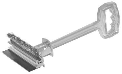 Limpiador de parrilla combinado de contacto, aluminio con cepillo y cuchilla, 5877/002