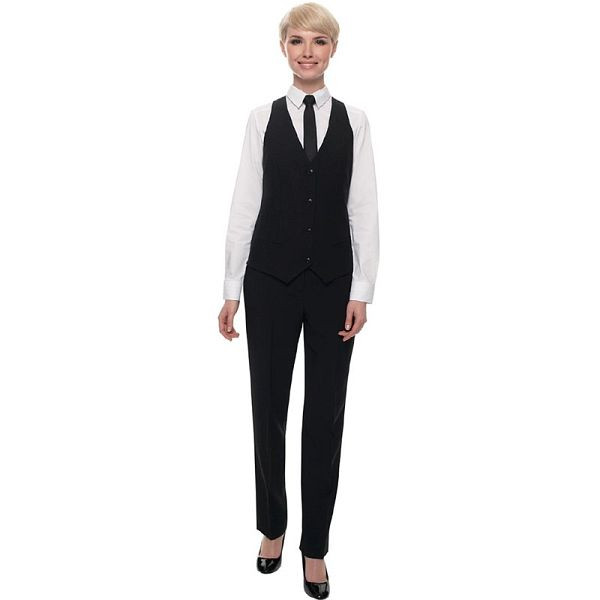 Pantalones de camarero para mujer de eventos, longitud estándar negra, talla 38, BB172-10