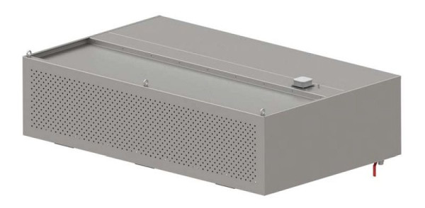 Campana de pared de inducción Stalgast con compensación, 1200x900x450 mm, forma de caja con filtro de laberinto/ciclón LC2 tipo A, WH12915