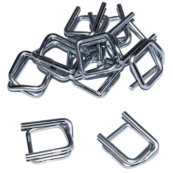 Abrazaderas de metal LINDER galvanizadas, para ancho de banda de 13 mm, 1000 piezas, B433