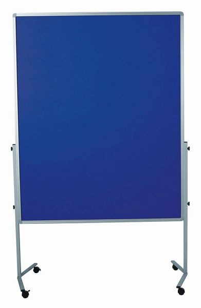 Pizarra de presentación Legamaster PREMIUM móvil, 120 x 150 cm, cubierta de fieltro, azul marino, 7-204400
