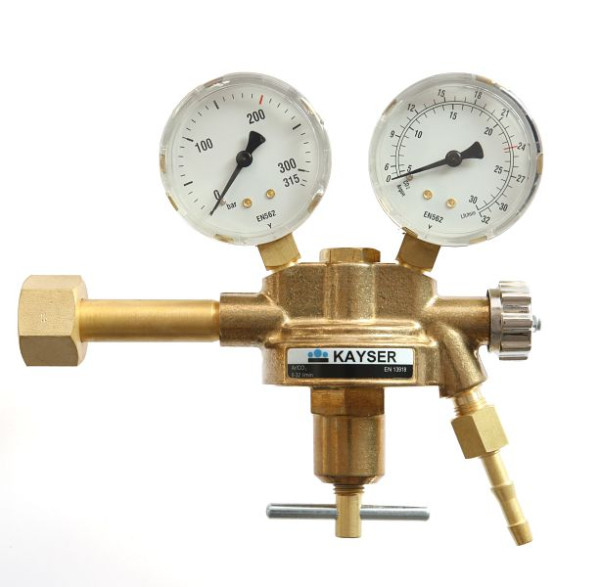 Regulador de presión Kayser 'Argon/Co2', con 2 manómetros, Ø 63mm, 54683