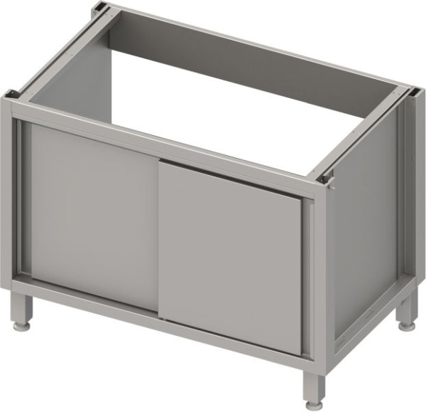 Mueble para fregadero de acero inoxidable Stalgast versión 2.0, para patas/estructura de zócalo, con puertas correderas 1600x540x660 mm, BX16572