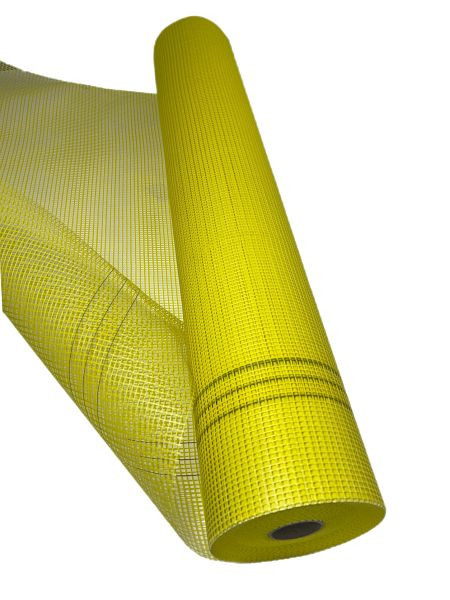 VaGo-Tools tejido de refuerzo tejido de fibra de vidrio tejido 165g/m² amarillo 4x4mm 3 rollos, PU: 150m², AG-165g-G-4*4-3 rollos_vx