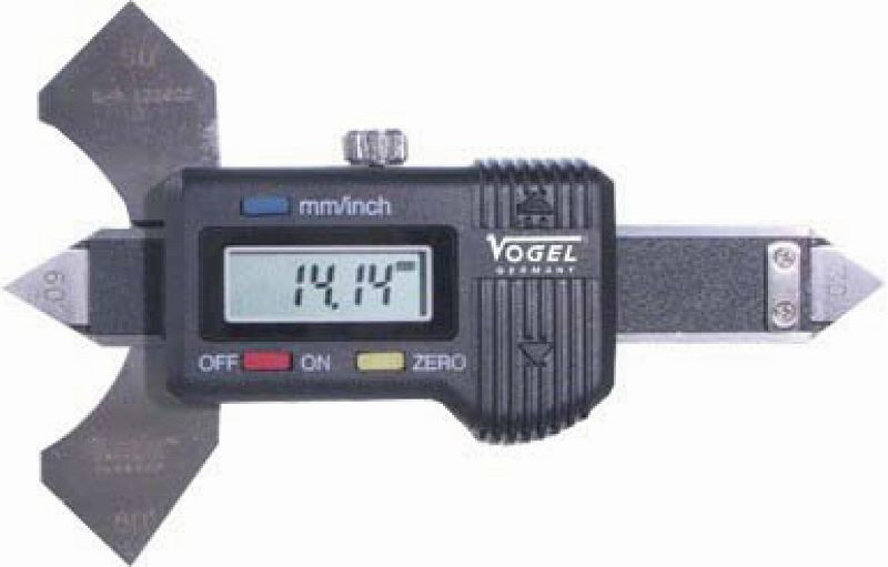 Medidor digital de cordones de soldadura Vogel Germany, con salida de datos RS 232 C, 0 - 20 mm / 0 - 0,8 pulgadas, 474410