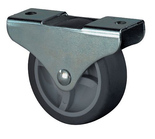 Ruedas BS con ruedas tipo cajón, goma termoplástica, ancho de rueda 14 mm, Ø de rueda 30 mm, capacidad de carga 35 kg, E51.030