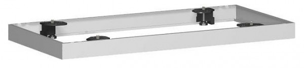 base de metal geramöbel para armario de persiana enrollable, selección según ancho de armario, 800x50, plata, N-10MSQ08-S