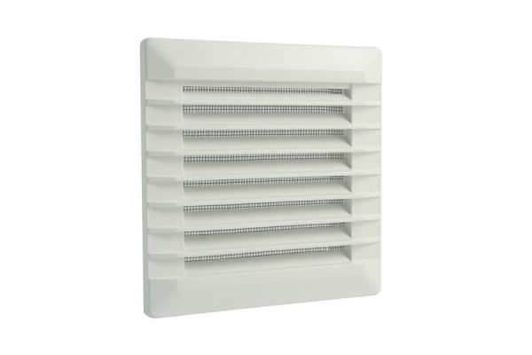 Rejilla de ventilación Marley 140x140mm para paredes huecas de madera, pladur, metal (atornillable) blanco, 059013