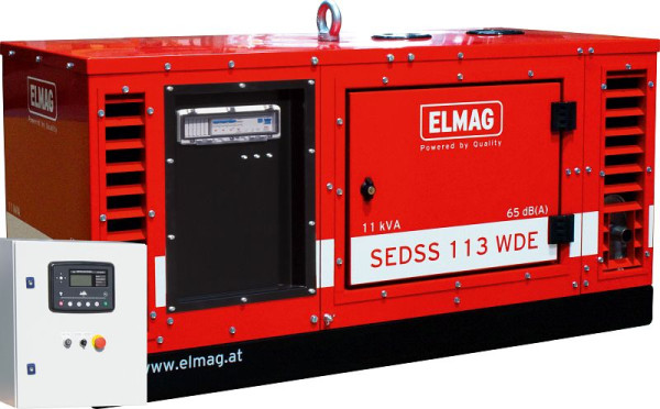 Paquete completo de energía de emergencia ELMAG SEDSS 113WDE-ASS, generador de energía DIESEL con motor KUBOTA D722, 00543