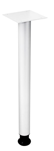 Pie de apoyo Hammerbacher redondo blanco, diámetro: 60 mm, VSTFH/W