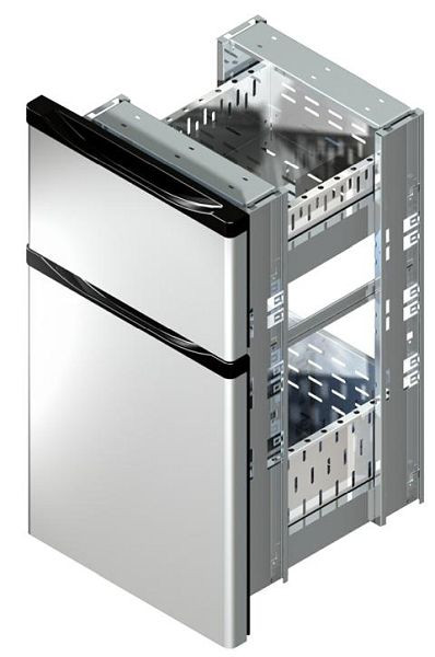 bloque de cajones gel-o-mat para mesas refrigeradoras de bebidas puertas de 51 cm, acero inoxidable, 1 x 2/3 + 1 x 1/3 cajones, 290KT.30I