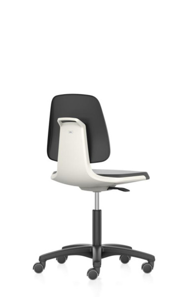 silla de trabajo bimos Labsit con ruedas, asiento H.450-650 mm, Supertec, carcasa de asiento blanca, 9123-SP01-3403