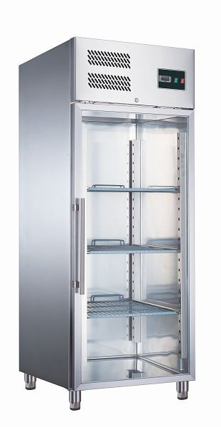 Congelador Saro modelo EGN 650 BTG con puerta de cristal, 465-3022