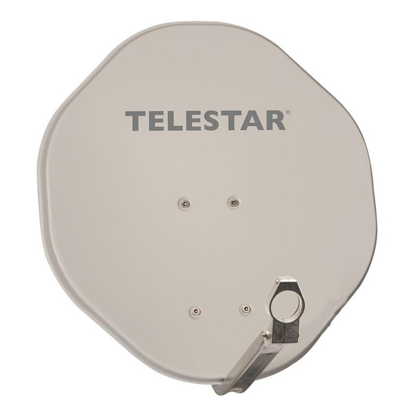 TELESTAR ALURAPID Antena parabólica de aluminio de 45 cm con soporte, beige, 5109450-AB