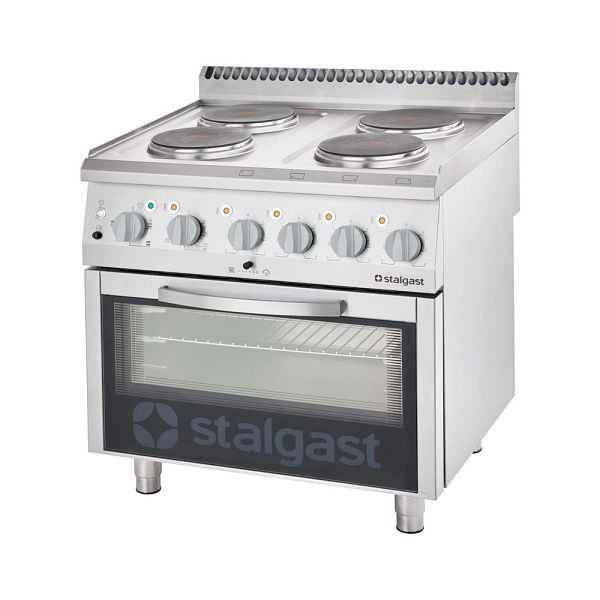 Cocina eléctrica con horno Stalgast (GN 2/1) Serie 700 ND - 4 placas (4x2,6), SL30411S