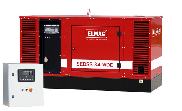 ELMAG paquete completo de energía de emergencia SEDSS 34WDE-ASS, generador de energía DIESEL con motor KUBOTA V3300 (insonorizado), 00554