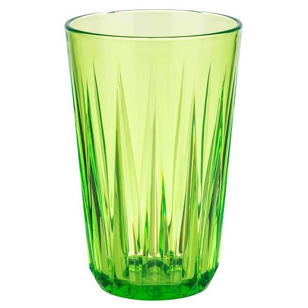 Vaso APS -CRYSTAL-, Ø 8 cm, altura: 12,5 cm, Tritan, 0,3 litros, color: verde, paquete de 48, 10535