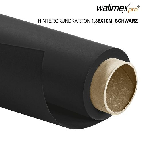 Cartulina de fondo Walimex Pro 1,35x10m, negro, 22805