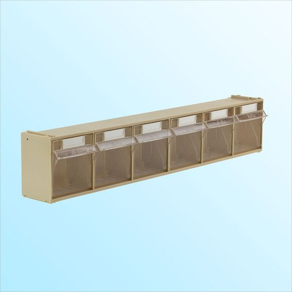 Cargador transparente ADB 6 compartimentos, dimensiones externas LxPxH: 600x96x112 mm, color de la carrocería: beige, 23302