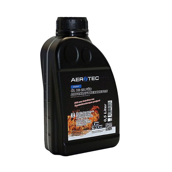 Aceite AEROTEC VG 22 para herramientas neumáticas, UE: 0,5 litros, 200647