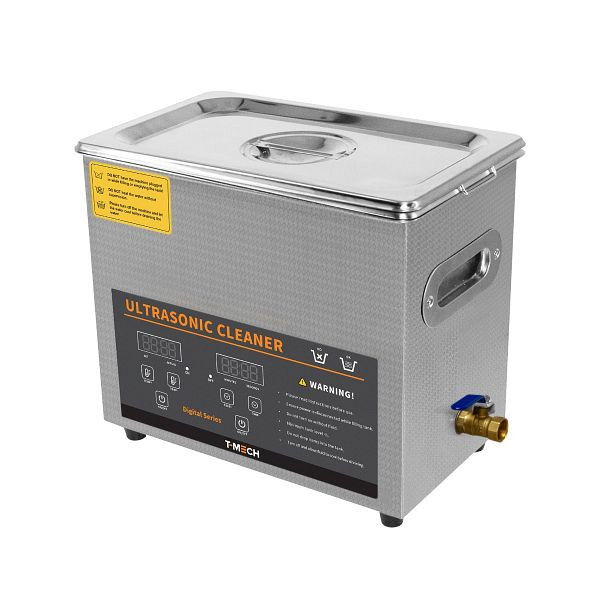 T-mech limpiador ultrasónico digital 6l temporizador de limpieza de acero función de calentamiento cesta, 211416