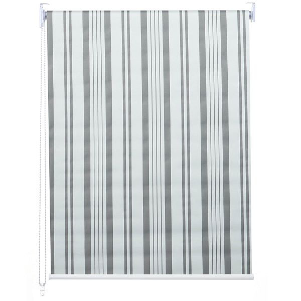 Mendler estor enrollable HWC-D52, persiana de ventana, persiana lateral, 40x160cm protección solar oscurecedora opaca, gris/blanco, 63257