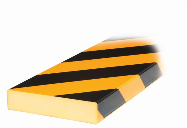 Protección de superficies Knuffi, perfil de advertencia y protección, tipo negro, amarillo/negro, 1 metro, PS-10009