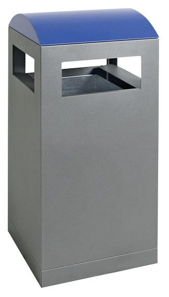 Separador de residuos contundentes A³, gris antracita/5010, contenedor interior galvanizado, 90 litros, 650-090-0-2-510