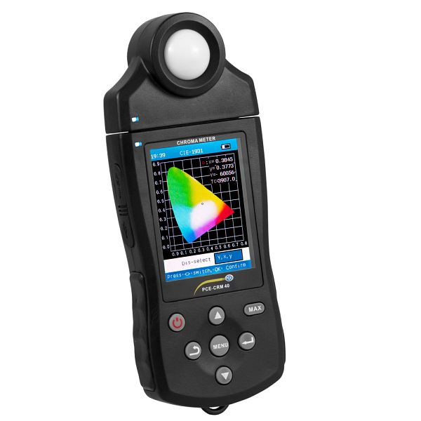 Espectrómetro PCE Instruments, temperatura de color CTT, carta de colores estándar, longitud de onda, RGB, PCE-CRM 40