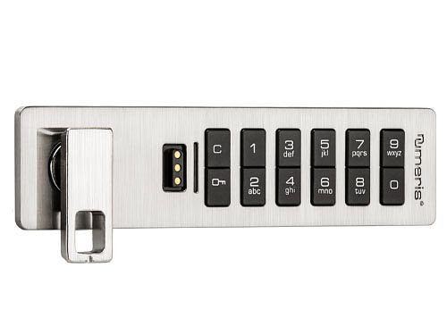 Bedrunka+Hirth Cerradura electrónica con código PIN con bisagra a la derecha para puertas batientes, 01PINFLRE
