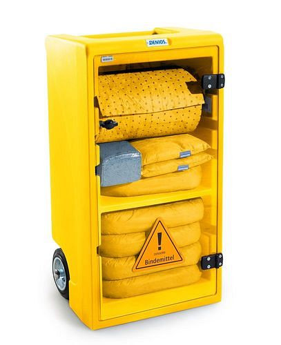 Equipo móvil de emergencia DENSORB, carpeta en amarillo Caddy Small, especial, 290-817