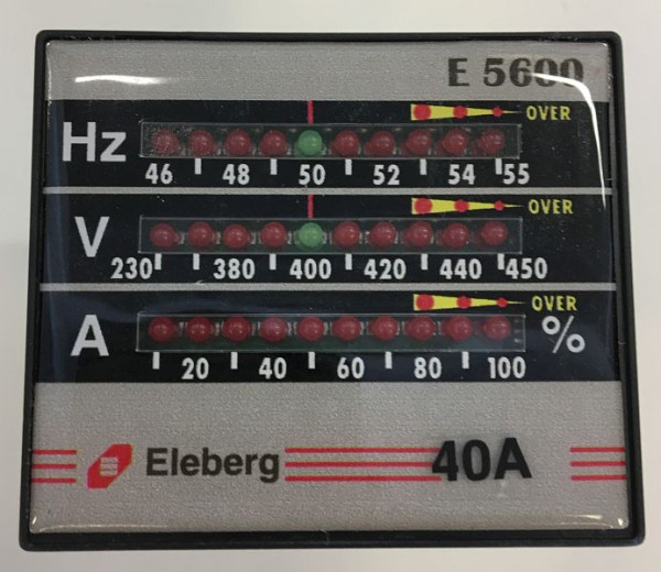 Dispositivo de visualización ELMAG para generadores de energía PTO, V, HZ, A (hasta 40 A), 9503600