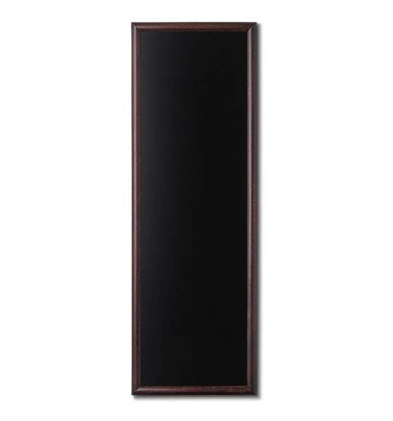 Showdown Displays pizarra de madera, marco redondeado, marrón oscuro, 56x150, CHBBR56x150