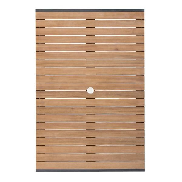 Mesa Bolero rectangular en acero y madera de acacia 120x80cm, DS153