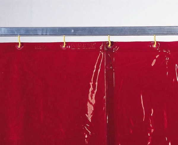 Cortina de protección para soldadura ELMAG roja, ancho: 1300 x alto: 3000x0,4 mm según prEN 1598/1994, 56256