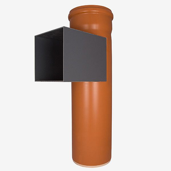 Tubo de tolva de puerta de PVC HKW, cuadrado, Ø 250 mm, 708280-25