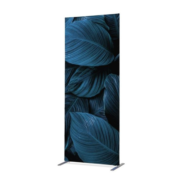Showdown Displays Separador de Ambientes Textil Decoración 85-200 Hojas Botánicas Azul, ZBSLIM085-200-DSI20