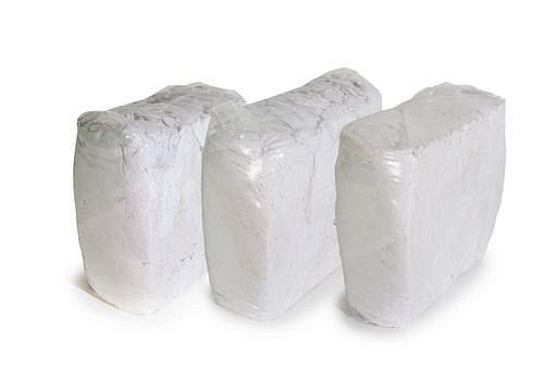 Trapos de limpieza DENIOS BW, hechos de ropa de cama de algodón blanco, 3 cubos de prensa de 10 kg cada uno, UE: 3 piezas, 158-027
