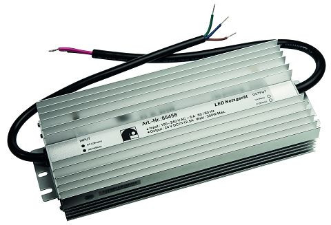 Fuente de alimentación LED rutec 24V 300W IP67 CON PFC ACTIV 100-240V AC, 85456