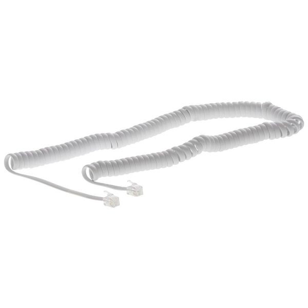 Helos microteléfono cable en espiral largo, blanco, suelto, 14125
