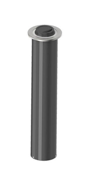 Dispensador de tapa de plástico Lölsberg instalación de mostrador largo, diámetro de tapa aprox.79-90 mm, longitud del tubo aprox.600 mm, incluido juego de anillos de silicona, 990010