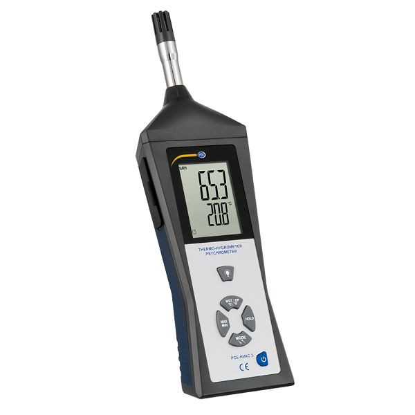 PCE Instruments Psicrómetro, humedad del aire, temperatura ambiente, punto de rocío y temperatura de bulbo húmedo, PCE-HVAC 3