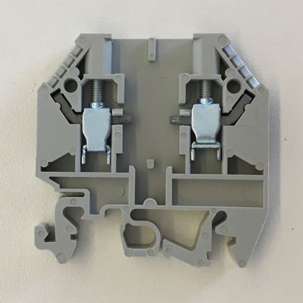 Soporte de bloque de terminales ELMAG de hasta 4 mm², 6 mm de ancho, gris, para diodo de bloqueo DIST-D / V0 para la serie MBNA, 9503691