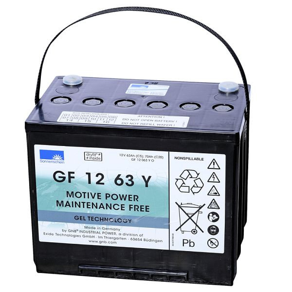 Batería EXIDE GF 12063 YO, absolutamente libre de mantenimiento, 130100026