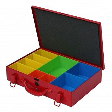 Caja surtida ADB tipo SK1, dimensiones LxAnxAl: 336x236x68 mm, caja surtida de colores: rojo fuego (RAL3000), 88400
