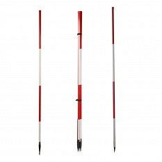 Bastón de medición NESTLE, madera, punta de tubo redondo, comienzo rojo, ligero, longitud 2 m, UE: 12 piezas, 11001000