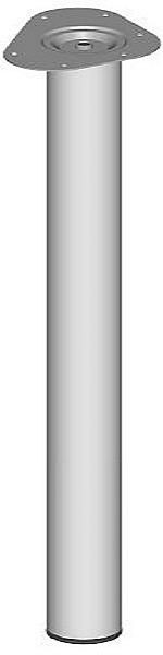 Sistema de elementos PIE DE TUBO DE ACERO, SUELTO, Ø60, 900 mm, ALU BLANCO, PU: 4 piezas, 11102-00082
