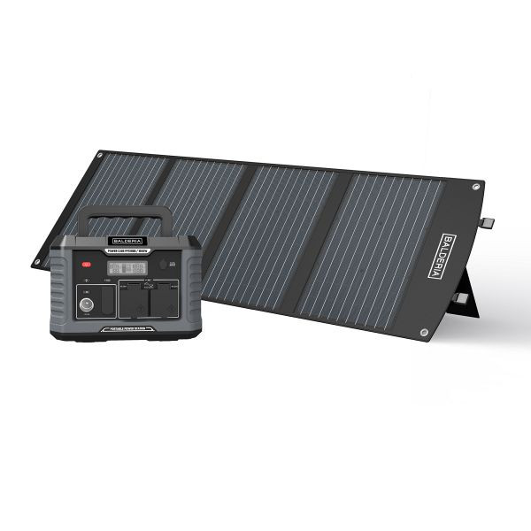 Conjunto de alimentación de la estación de energía móvil Balderia, 120 W, 933 Wh, 4 paquetes de células solares de 30 W cada uno, color: negro, PPS1000-SP120